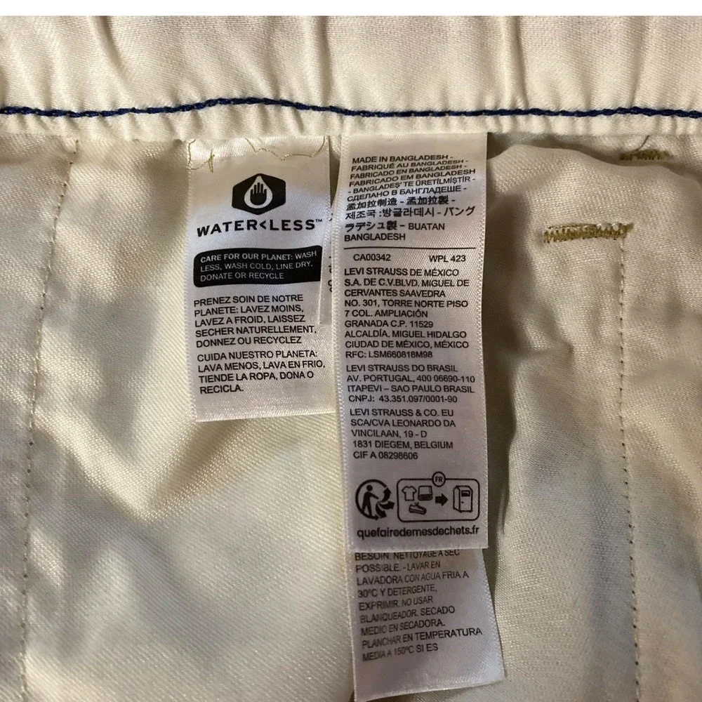 Levis XX Chino Jogger Pants Mens 42x28 Khaki Tan Cotton Stretch Tapered S110728